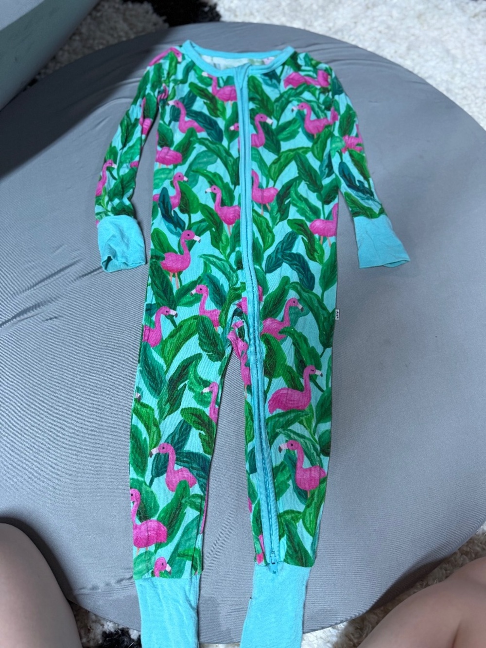 Little Sleepies: Pink Flamingo Zippie